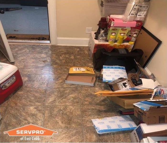 Mudroom that suffered storm damage