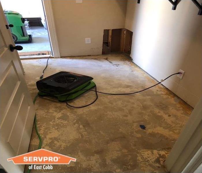 Mitigation and structural drying for storm damaged mudroom
